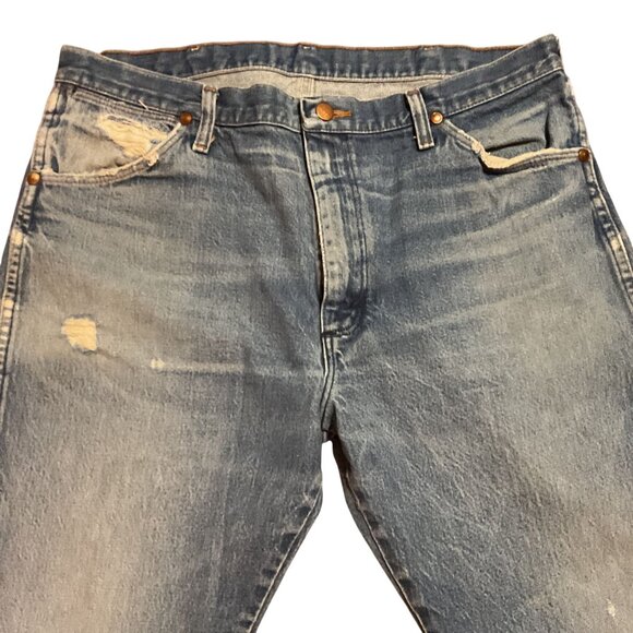 Vtg Wrangler Cowboy Cut Jeans 38 x 30 13MWZ USA Made Straight Leg Cotton Mens - Picture 5 of 5